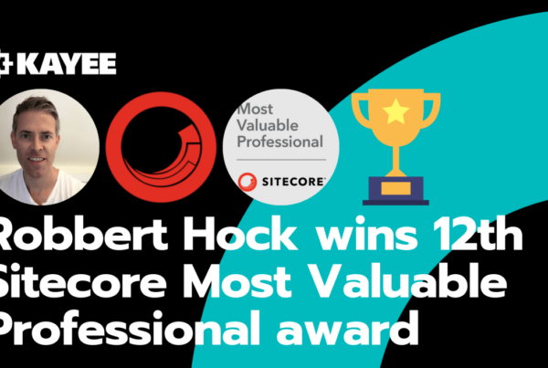 Robbert Hock wins 12th Sitecore Most Valuable Professional award