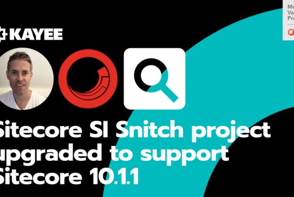 Sitecore SI Snitch project upgraded to support Sitecore 10.1.1