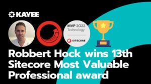 Kayee’s Robbert Hock Wins 13th Sitecore Most Valuable Professional Award