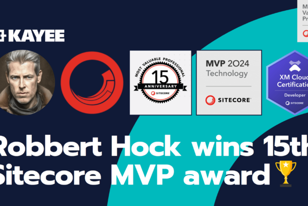 Robbert Hock wins 15th Sitecore MVP award