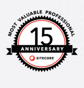 Sitecore MVP 15 anniversary badge