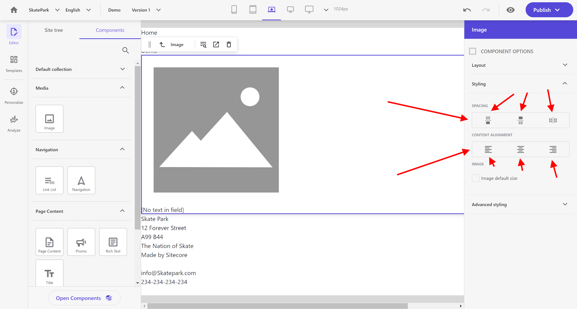 Sitecore XM Cloud Pages - Properties