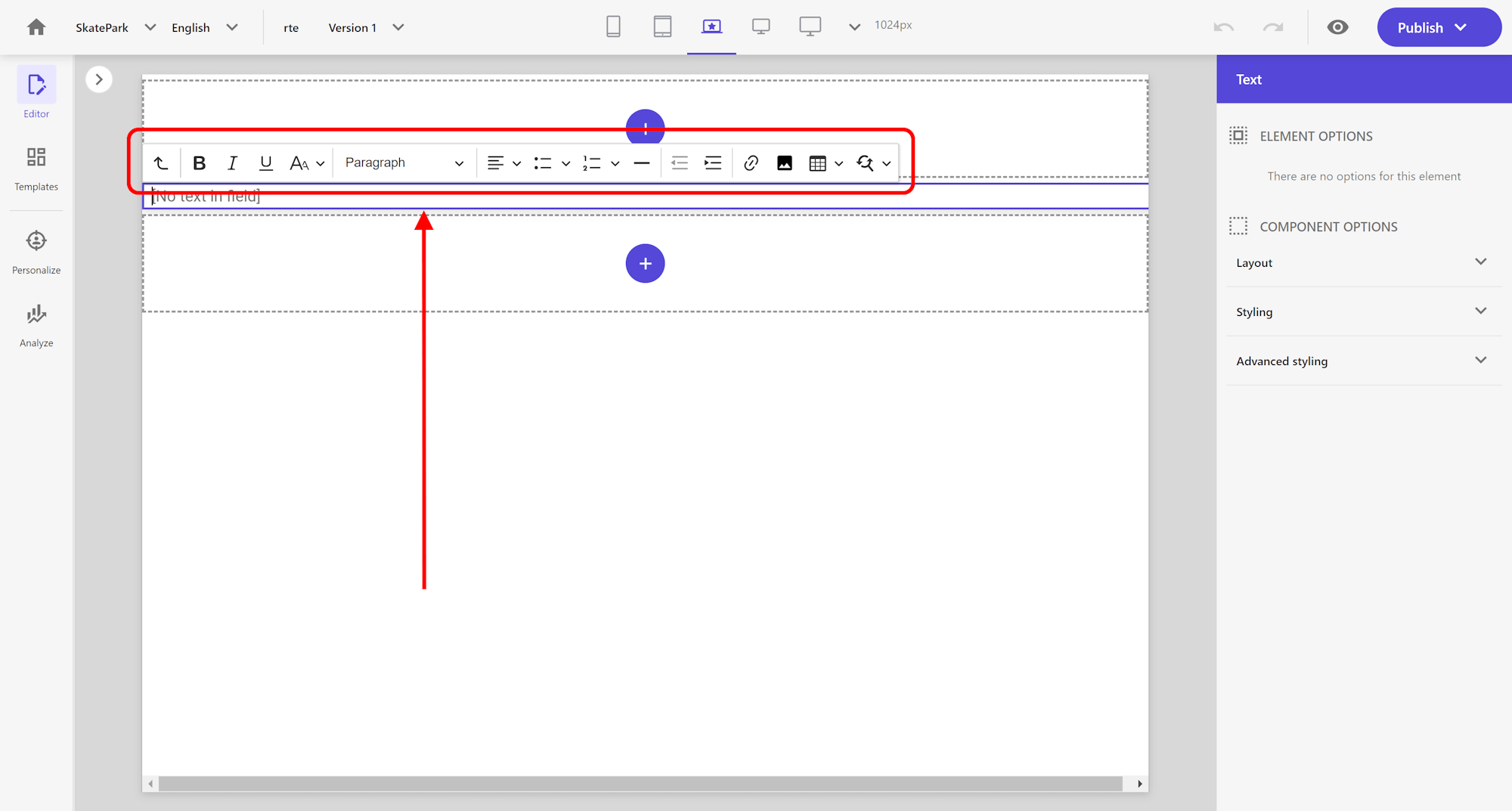 A first look at the new RTE in Sitecore XM Cloud Pages