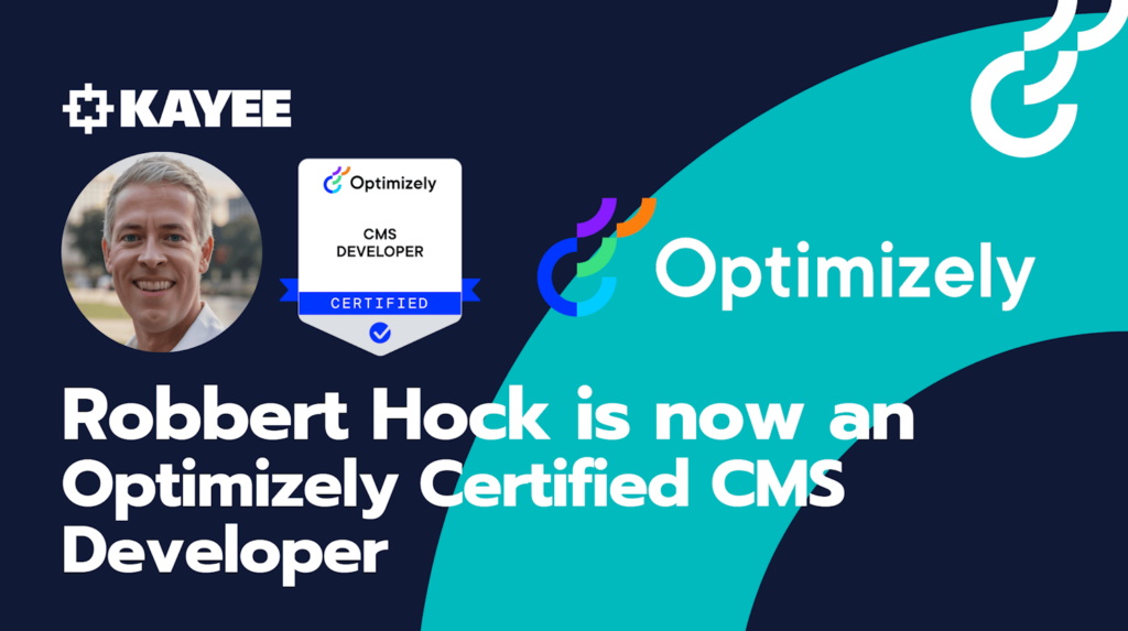 Robbert Hock is now an Optimizely Certified CMS Developer