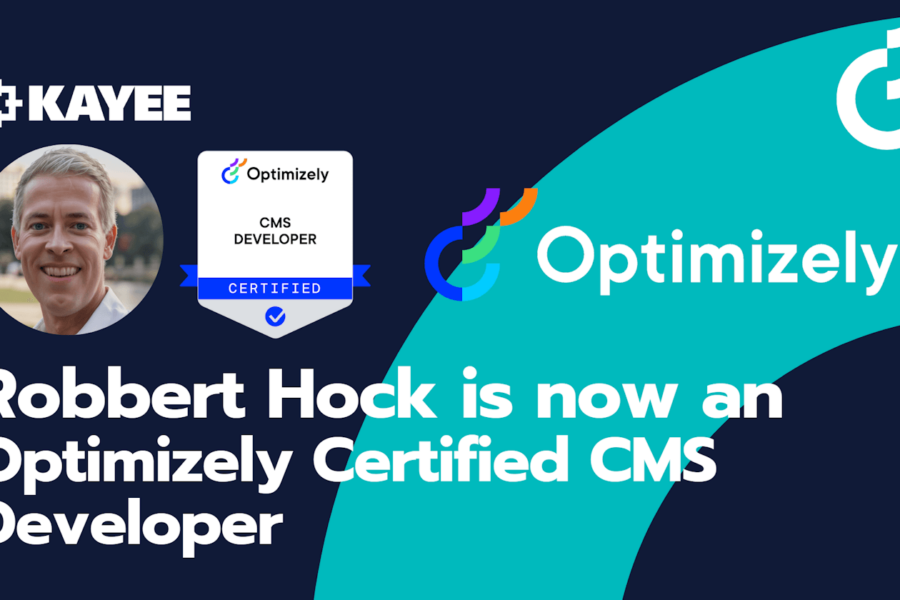 Robbert Hock is now an Optimizely Certified CMS Developer