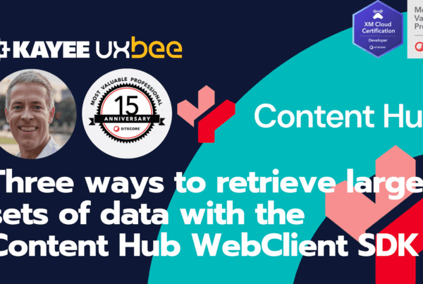 Three ways to retrieve large sets of data with the Content Hub WebClient SDK